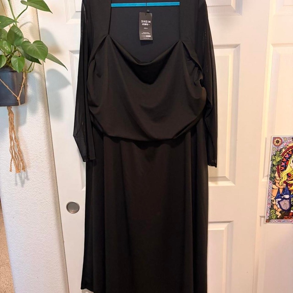 Plus Size NWT Shein Long Sleeve Maxi Dress